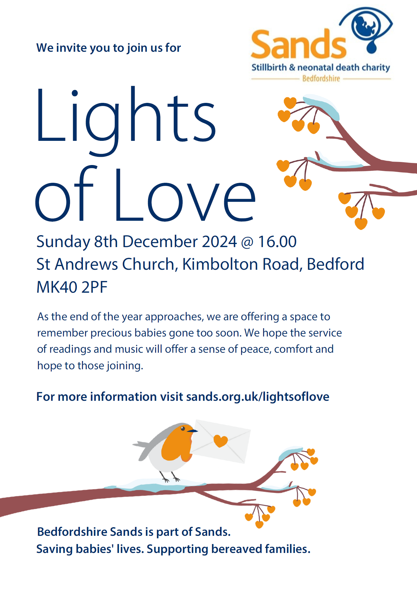 Bedfordshire Sands Lights of Love Remembrance Service 2024